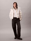 White Short Down Puffer Jacket  Women