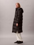 Black Hooded Down Puffer Coat  Women
