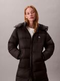 Black Hooded Down Puffer Coat  Women