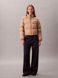 Beige Monogram Down Puffer Jacket  Women