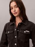 Μαύρο Denim Φόρεμα Σε Στιλ Πουκάμισου  Γυναίκα