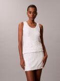 White Sequin Mini Skirt  Women