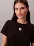 Black Soft Cotton Badge T-shirt  Women