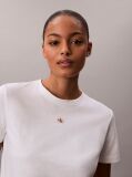 White Soft Cotton Badge T-shirt  Women