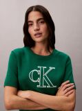 Green Short Sleeve Monogram Jumper  Women