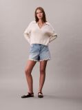 Denim 90s Relaxed Frayed Denim Shorts  Women