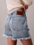 Denim 90s Relaxed Frayed Denim Shorts  Women
