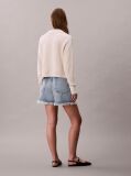 Denim 90s Relaxed Frayed Denim Shorts  Women