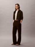 Brown Logo Waistband Wide Leg Joggers  Women