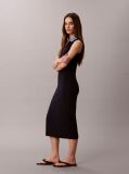 Blue Everyday style with effortless comfort. A sleeveless midi dress with a collar, designed for versatile styling. Stand out wherever you go  Women