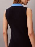 Blue Everyday style with effortless comfort. A sleeveless midi dress with a collar, designed for versatile styling. Stand out wherever you go  Women