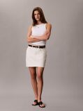 White 90s Denim Mini Skirt  Women