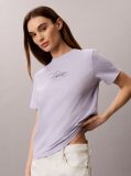 Purple Script Logo Classic T-Shirt  Women