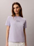 Purple Script Logo Classic T-Shirt  Women
