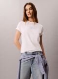White Script Logo Classic T-Shirt  Women