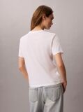 White Monologo Crew Neck T-Shirt  Women