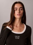 Black Logo Graphic Rib Mini Dress  Women