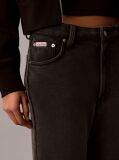 Black Cotton Terry Wide Leg Trousers  Women
