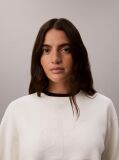White Textured Knit Monogram Jumper  Women