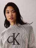 Black Monogram Graphic Ribbed Jumper  Women