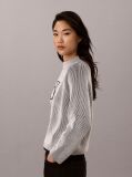 Black Monogram Graphic Ribbed Jumper  Women
