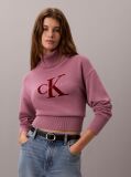 Pink Monologo Turtleneck Jumper  Women
