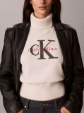 White Monologo Turtleneck Jumper  Women