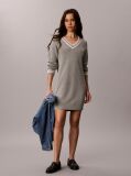 Grey Cotton Knit Jumper Dress  Women