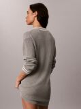 Grey Cotton Knit Jumper Dress  Women