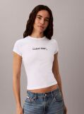 White Slim Heart Logo T-shirt  Women