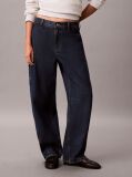Denim Relaxed Cargo Barrel Jeans  Women