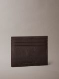 Brown Foil Embossed Logo Card Case  Men