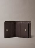 Brown Embossed Logo Trifold Wallet and Card Holder  Men