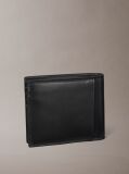 Black Plaque Logo Bifold Wallet  Men