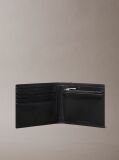 Black Plaque Logo Bifold Wallet  Men