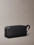 Black Embossed Emblem Logo Dopp Kit  Men