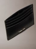 Black Logo Leather RFID Cardholder  Men