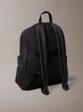 Black Monogram Logo Backpack  Men