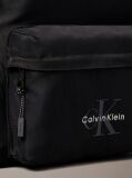 Black Monogram Logo Backpack  Men