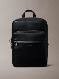 Black Micro Pebble Slim Square Backpack  Men