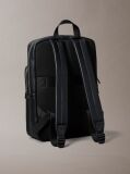 Black Micro Pebble Slim Square Backpack  Men