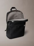 Black Micro Pebble Slim Square Backpack  Men