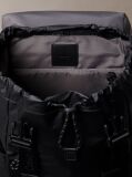 Black Water-Repellent Flap Backpack  Men