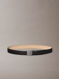 Black Leather Emblem Logo Plaque Buckle Belt  Men