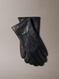 Black Soft Nappa Leather Touchscreen Gloves  Men