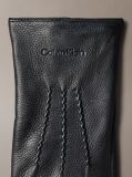 Black Soft Nappa Leather Touchscreen Gloves  Men