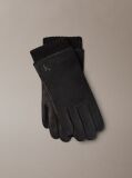Black Soft Leather Touchscreen Gloves  Men