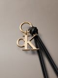 Black Faux Leather Zip Wallet and Key Fob Set  Women