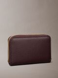 Red Foil Logo Square Zip Wallet  Women
