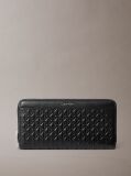 Black Long Zip Around Wallet  Women